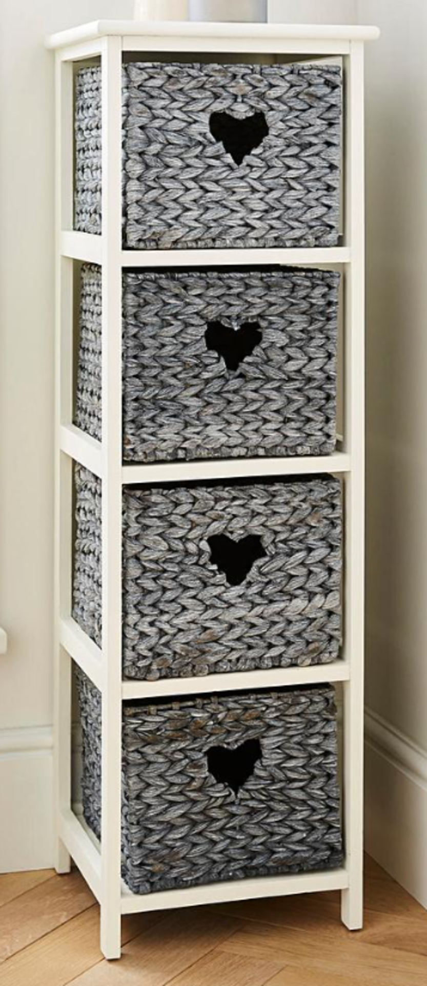 Hyacinth Hearts 4 Drawer Tall unit. - SR46. RRP £151.00. Declutter your home with our stylish