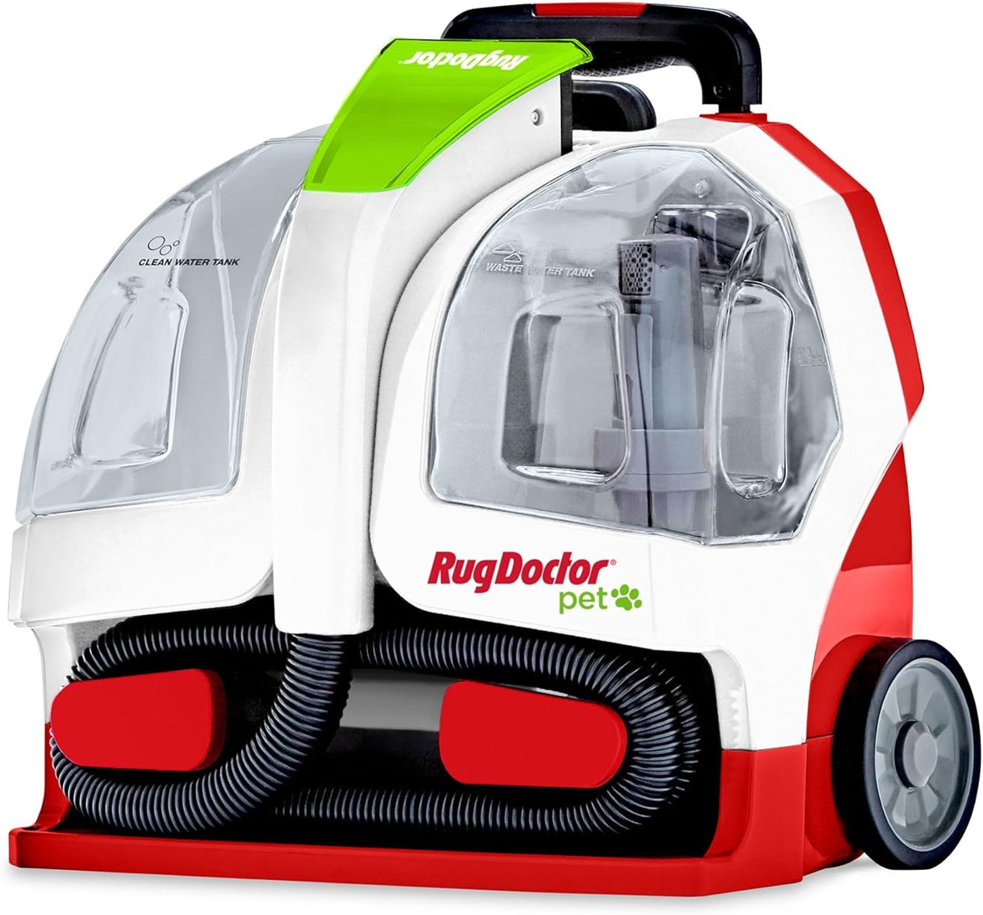 Rug Doctor 1093407 Pet Portable Spot Carpet Cleaner, Red/White with 4.5l Cleaning Solution RRP £219