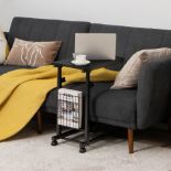 C-Shape Sofa Side Table With Storage Basket-Black JV10488DK - PW. A good assistant for your