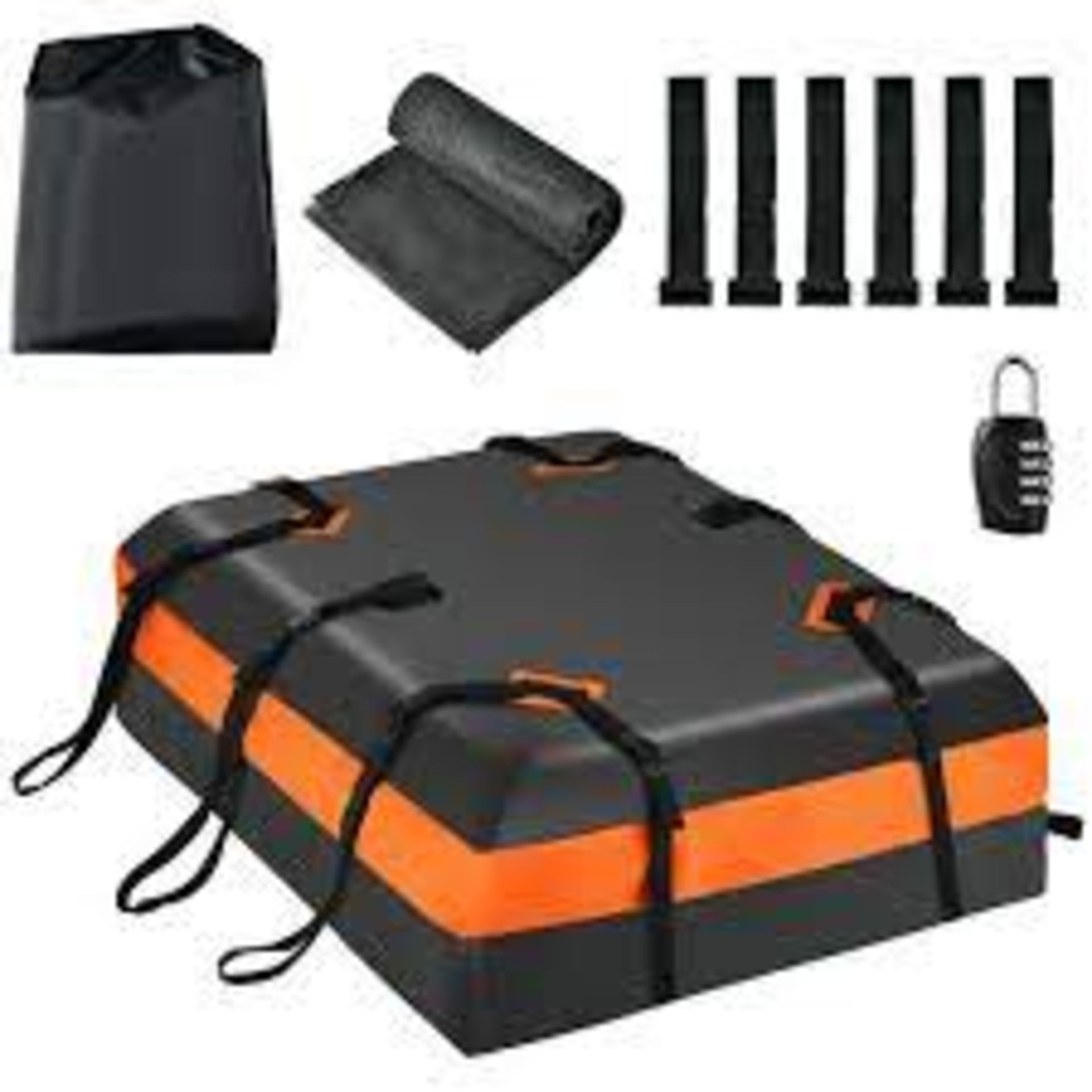 Goplus 15 Cubic Feet Car Roof Bag Rooftop Cargo Carrier Waterproof Luggage Bag with Lock. - PW. Made