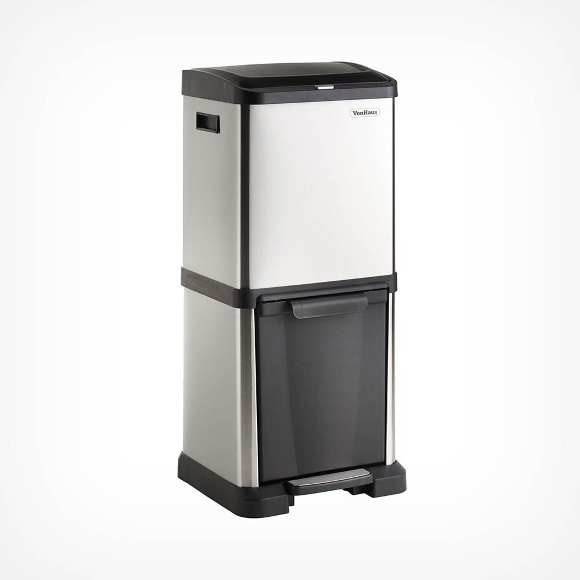 34L Stainless Steel Recycle Bin. - S2. This vertically designed waste separation system offers a
