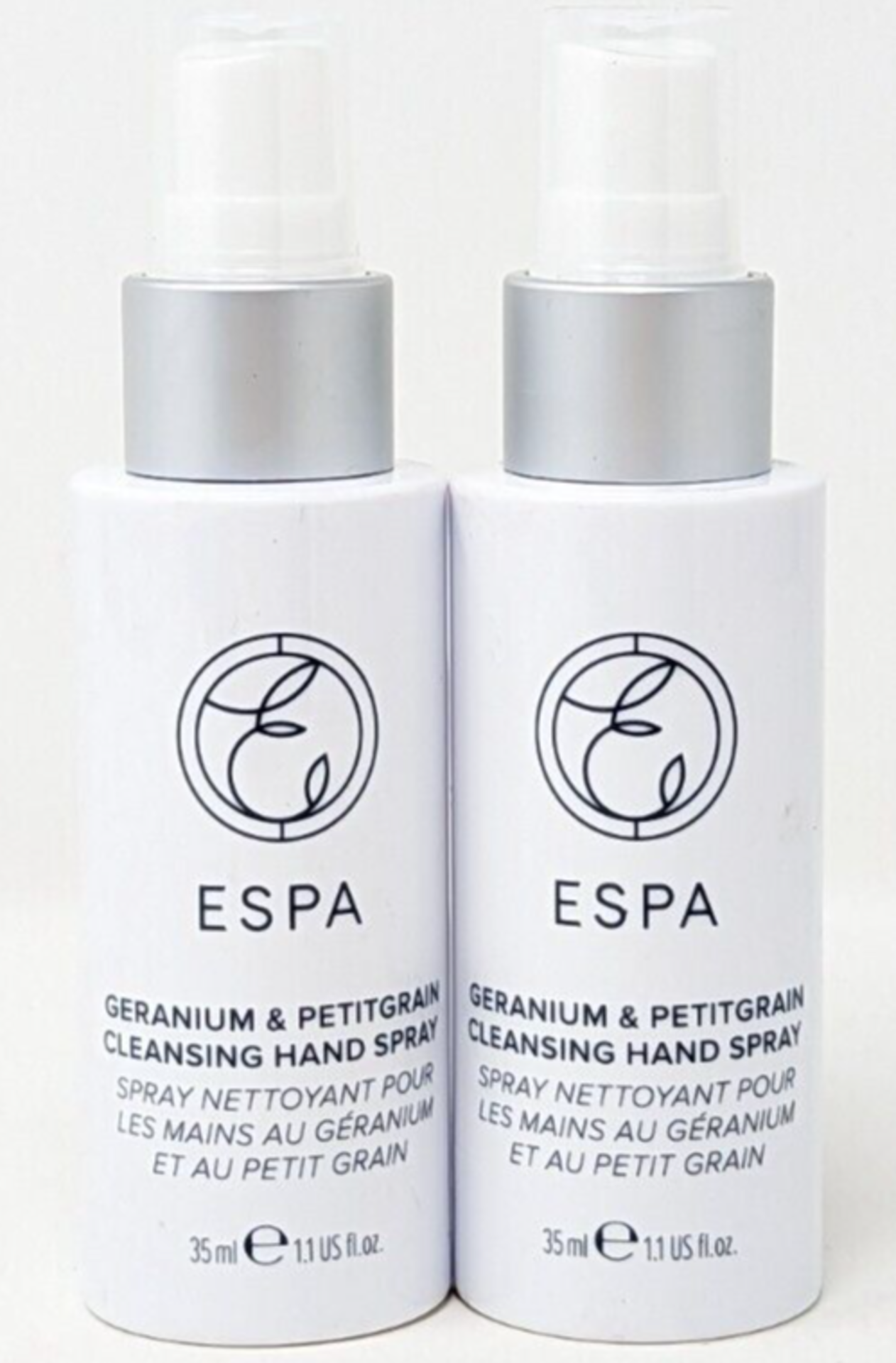 15x NEW ESPA Geranium & Petitgrain Cleansing Hand Spray 35ml. RRP £15 Each. (EBR). An alcohol-