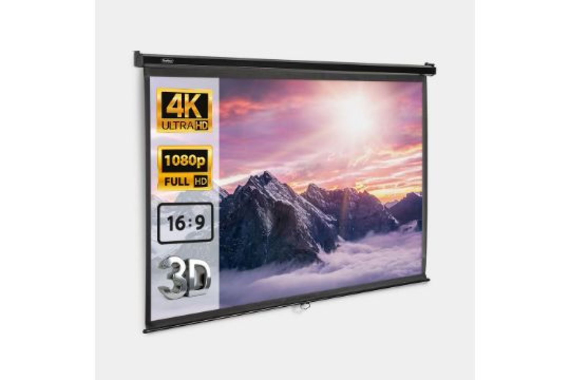 80-Inch Pull-Down Projector Screen. - SR7. Simple to install, easy to operate and delivering a