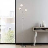 GoodHome Phaidros Chrome effect Floor light. - BI. The Phaidros 3 lamp floor light has a modern,