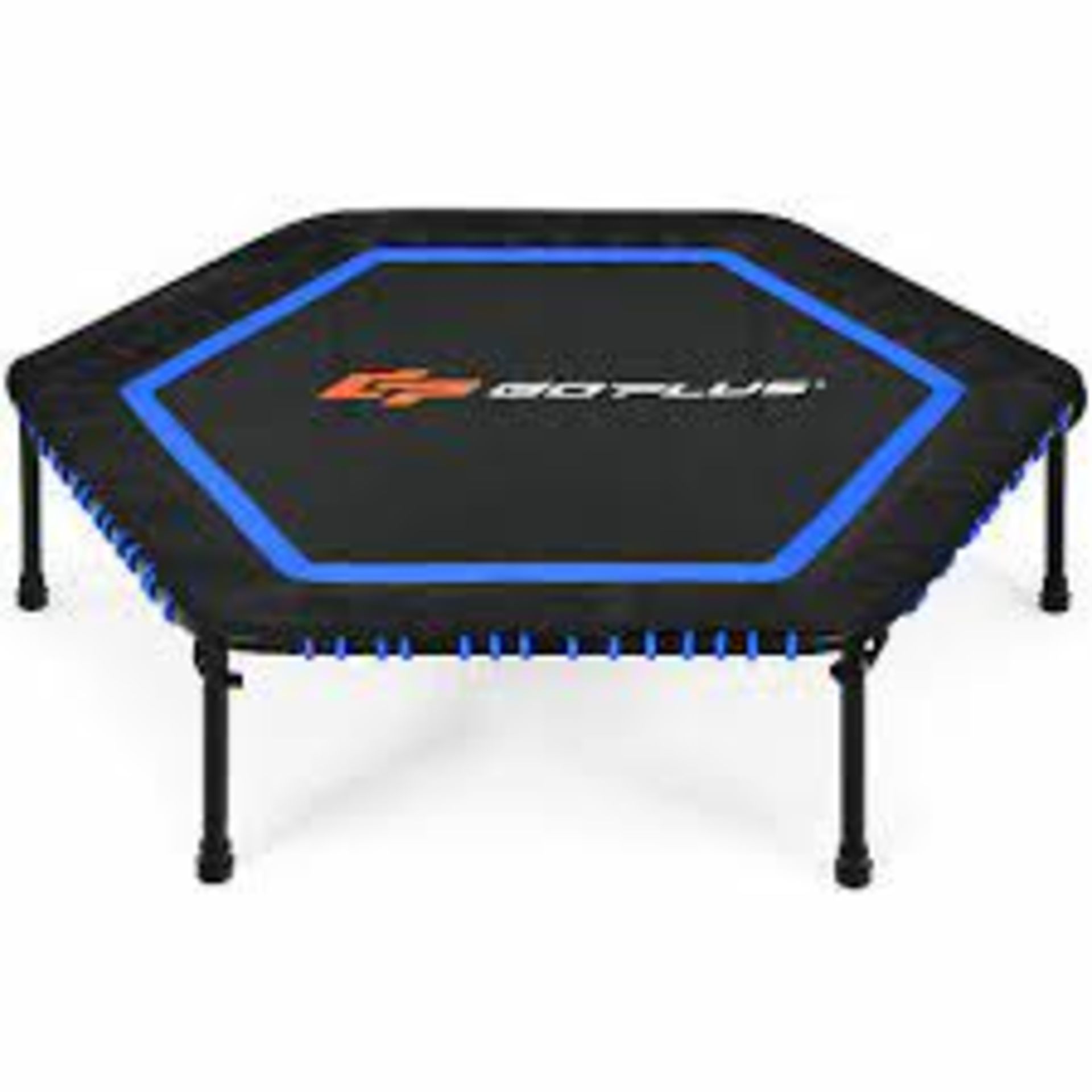 50" Fitness Trampoline Gym Exercise Jumping Bed Foldable Rebouncer Safety Pads. - PW.