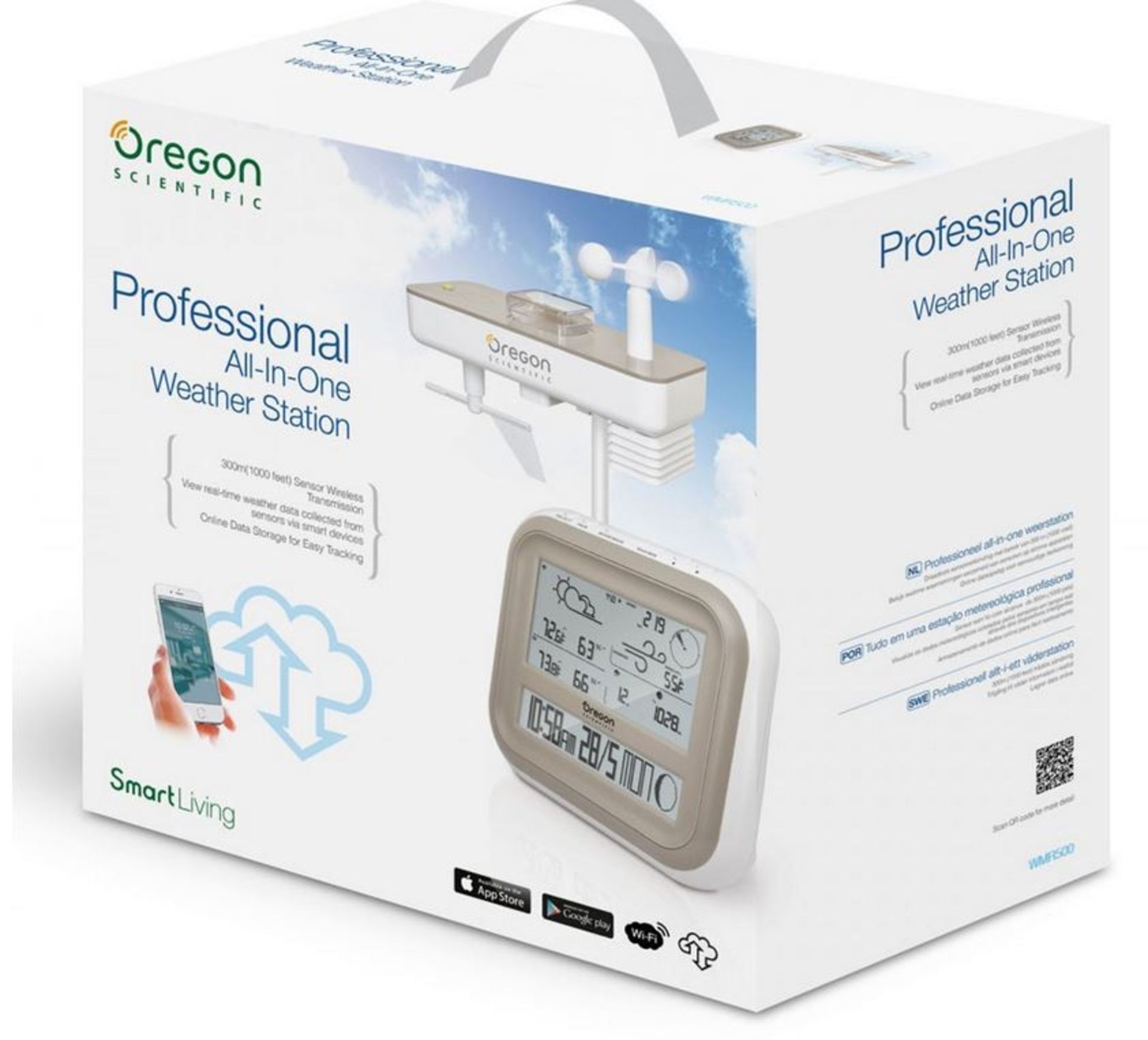 2 X BRAND NEW OREGON SCIENTIFIC PROFESSIONAL ALL IN ONE WEATHER STATION WITH 1000 FT WIRELESS SENSOR