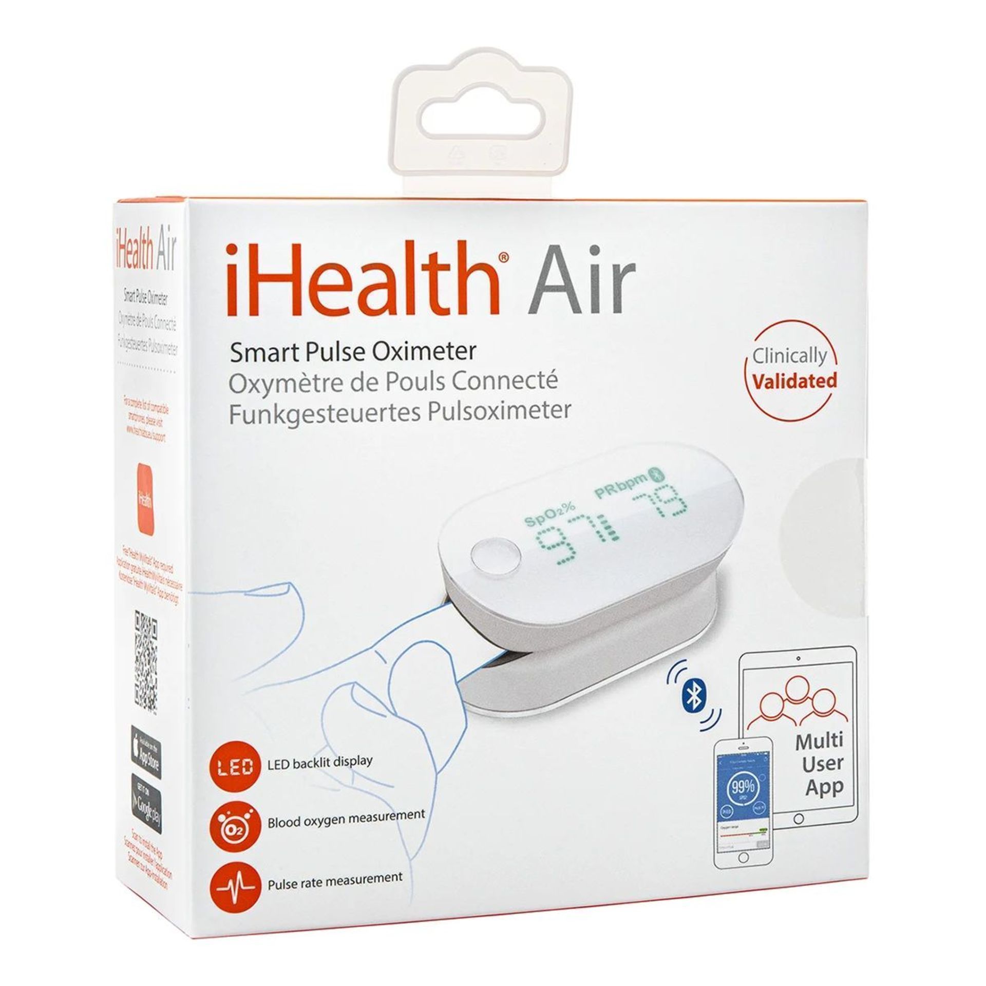 BRAND NEW IHEALTH AIR SMART PULSE OXIMETER WIRELESS RRP £80 EACH R9.8