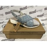 TRADE LOT 30 X BRAND NEW CUSHION WALK FLEXIBLE COMFORT WITH BACK HEEL VELCRO STRAP IN BLUE LUXURY