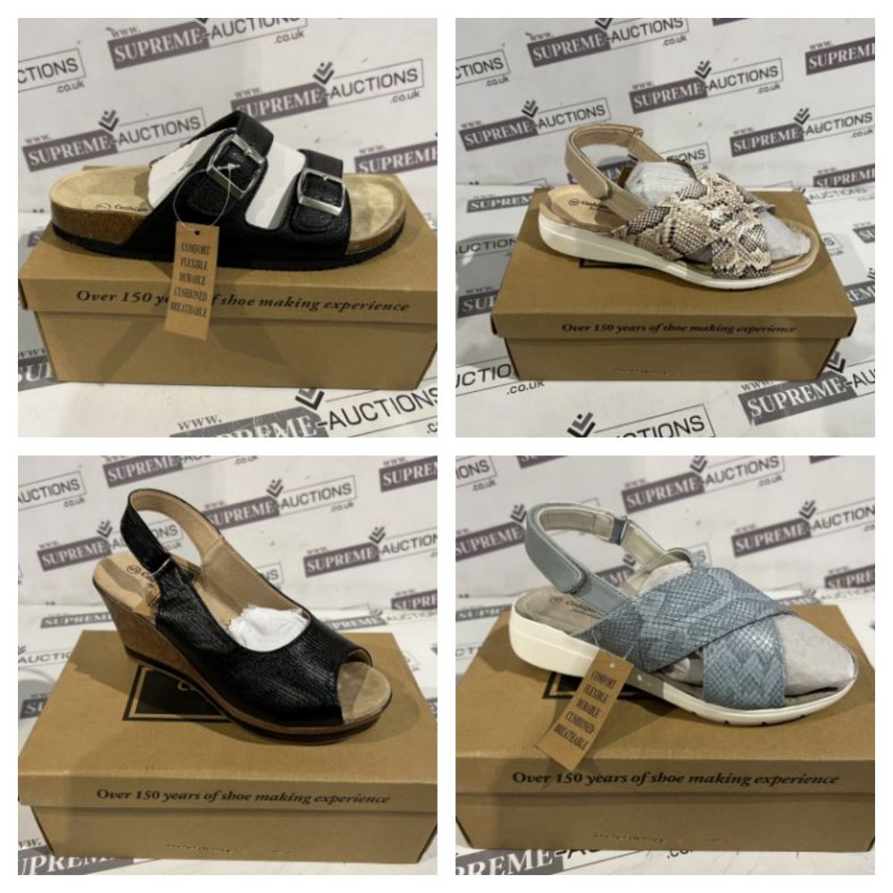 LIQUIDATION OF LUXURY SANDAL AND SHOE BRAND CUSHIONWALK SHOES IN VARIOUS STYLES AND SIZES TRADE LOTS OVER 2500 PAIRS. DELIVERY AVAILABLE