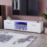Vida Designs Cosmo LED TV Unit 2 Door Modern Gloss Matte MDF Living Room Cabinet Media Stand