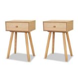 vidaXL Bedside Tables 2 pcs Solid Pinewood 40x30x61 cm Brown. - SR47. They have been expertly