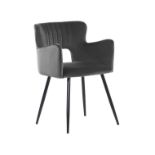 Sanlic Velvet Dining Chair. - SR6. RRP £149.99. This chair is all about modern design, it presents a