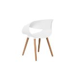 Charlotte Set of 2 Dining Chairs White. - SR6. RRP £209.99. If you wish your dining room to be