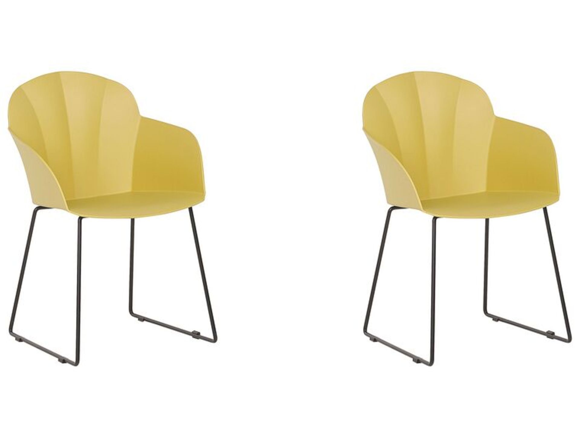 Sylva Set of 2 Dining Chairs Yellow. - SR6. RRP £199.99. Dining chairs should first and foremost