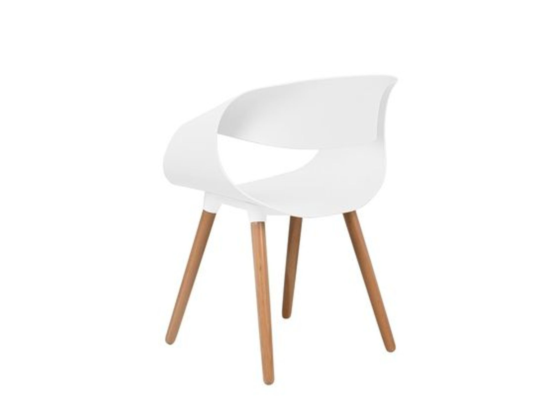 Charlotte Set of 2 Dining Chairs White. - SR6. RRP £209.99. If you wish your dining room to be