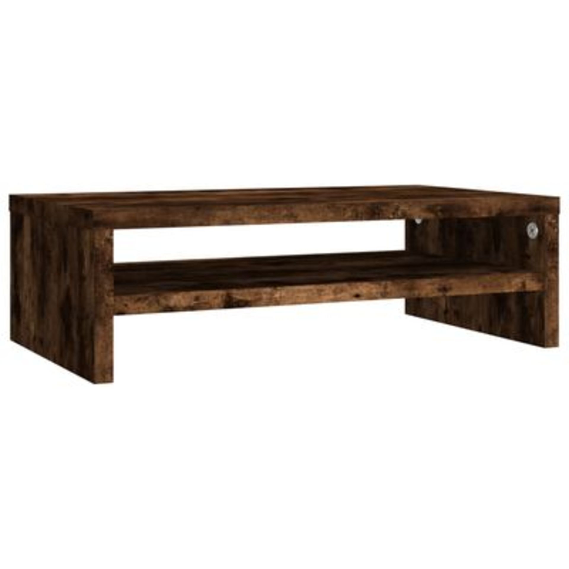 vidaXL Monitor Stand Smoked Oak 42x24x13 cm Engineered Wood. - SR3. Premium material: The engineered