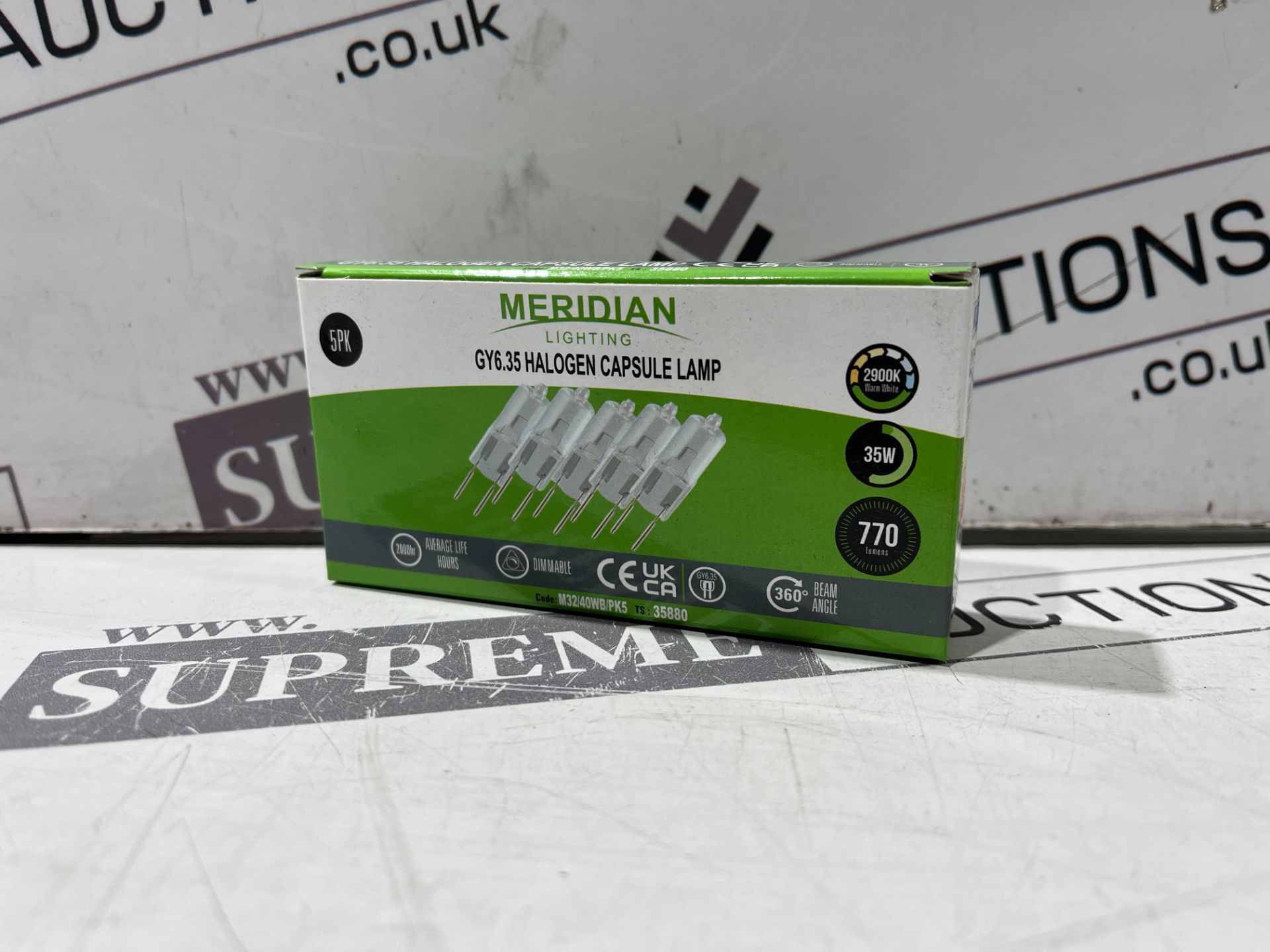 47 X BRAND NEW MERIDIAN PACKS OF 5 GY6.35 HALOGEN CAPSULE LAMPS P4