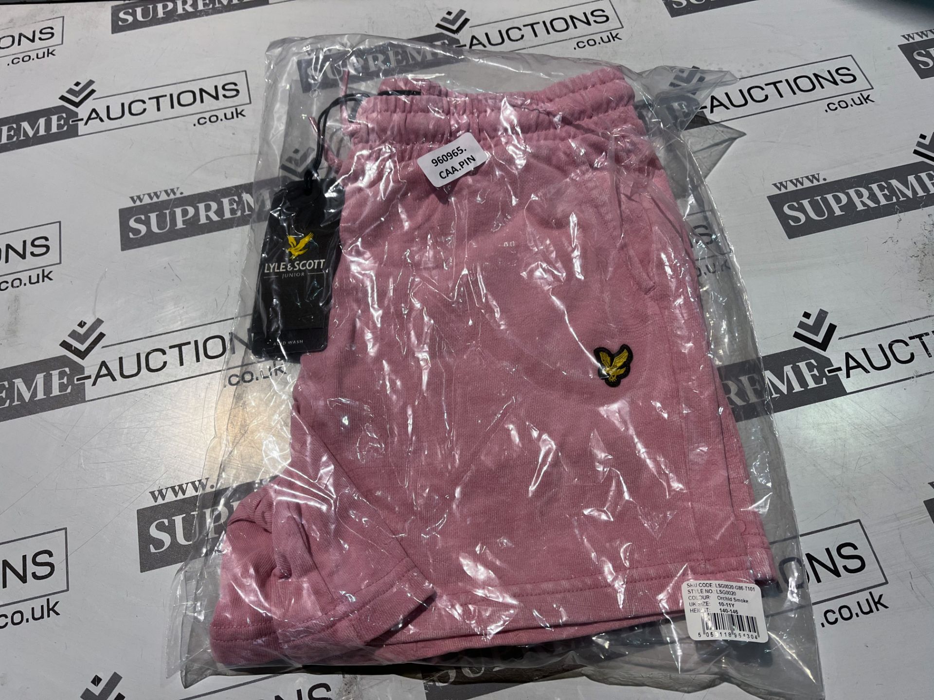 (NO VAT) 10 X BRAND NEW LYLE AND SCOTT PINK SHORTS AGE 10-11 R16-8