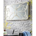 BRAND NEW LUXURY GARDEN BUTTERFLY MIRROR CREAM 100 X 2.5 X 55CM RRP £149 R11.10