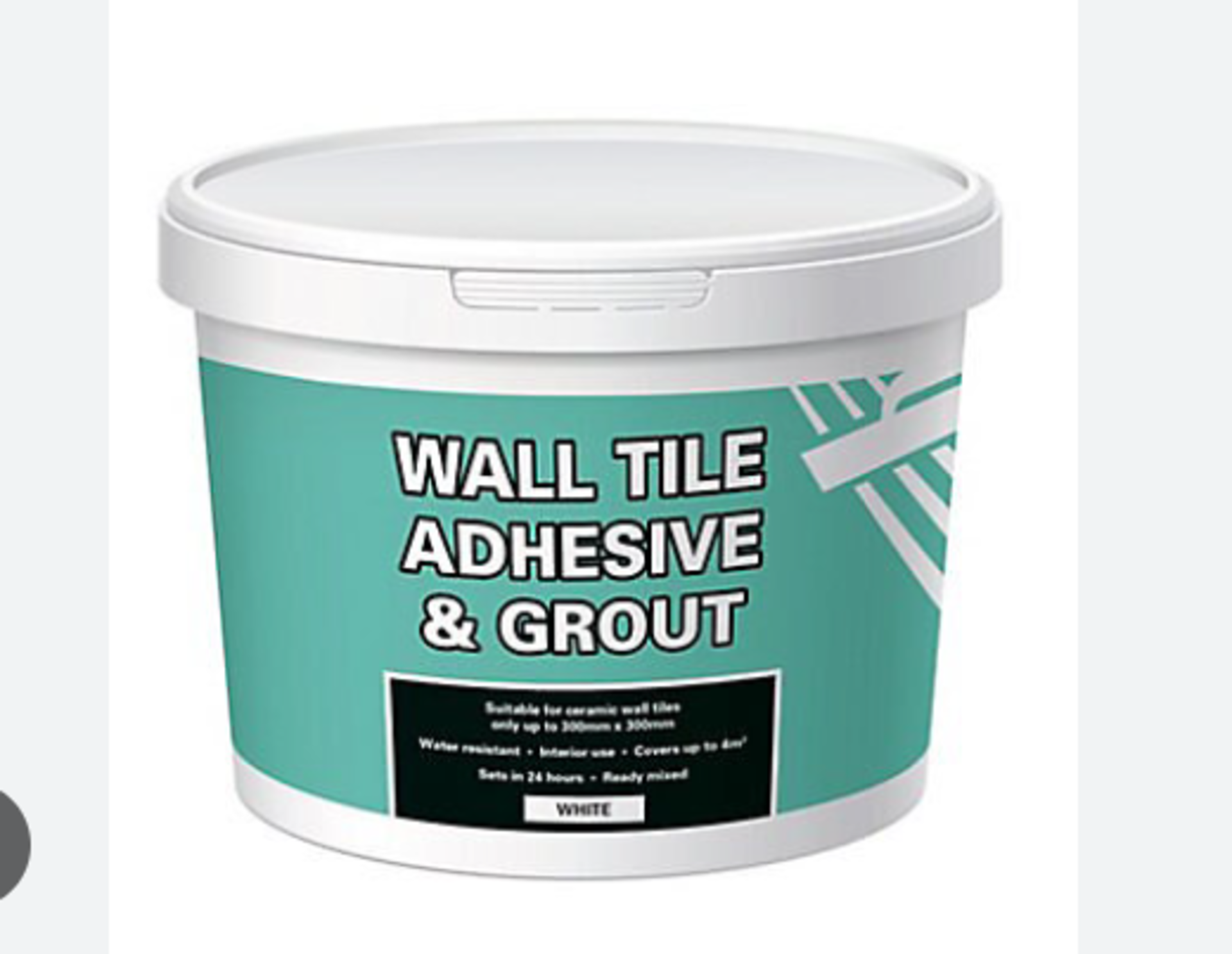 15 X 6.6KG TUBS OF WALL AND TILE ADHESIVE & GROUT. WATER RESISANT, INTERIOR USE, EACH TUB COVERS - Image 2 of 2