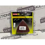 8 X BRAND NEW RYOBI RAK10MT 10 PIECE MULTI TOOL SANDING PAPER SETS R18-10