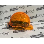 20 X BRAND NEW PORTWEST ORANGE RATCHET HARD HATS RRP £40 EACH R15-7