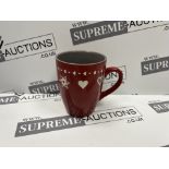 TRADE LOT 250x BRAND NEW NOVASTYL Heart Design Mug RED. RRP £5.99 EACH. (R16-13/14)