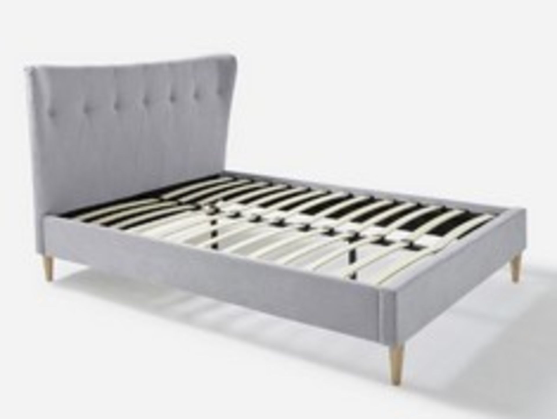 Brand New Kingsize Aviana Bed Frame, The Aviana Fabric Bed Frame features an upholstered bedframe
