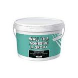 15 X 6.6KG TUBS OF WALL AND TILE ADHESIVE & GROUT. WATER RESISANT, INTERIOR USE, EACH TUB COVERS