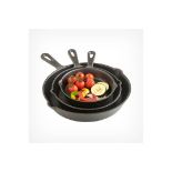 3pc Cast Iron Skillet Set. - PW. Many chefs and other professionals swear by cast iron pans