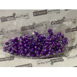 24 X BRAND NEW LARGE PURPLE BEAD STRING LIGHTS R19-3