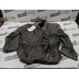 9 X BRAND NEW KLARA GOLD GLITTER JACKETS SIZE MEDIUM R11-7