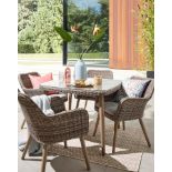 TRADE LOT 3 X BRAND NEW Maldives 4 Seater Dining Set GREY. RRP £879 EACH. This 4 seater dining set