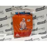 6 X BRAND NEW PACKS OF 50 SUPERTOUCH ORANGE TYPE5/6 PROTECTION COVERALLS R4-3