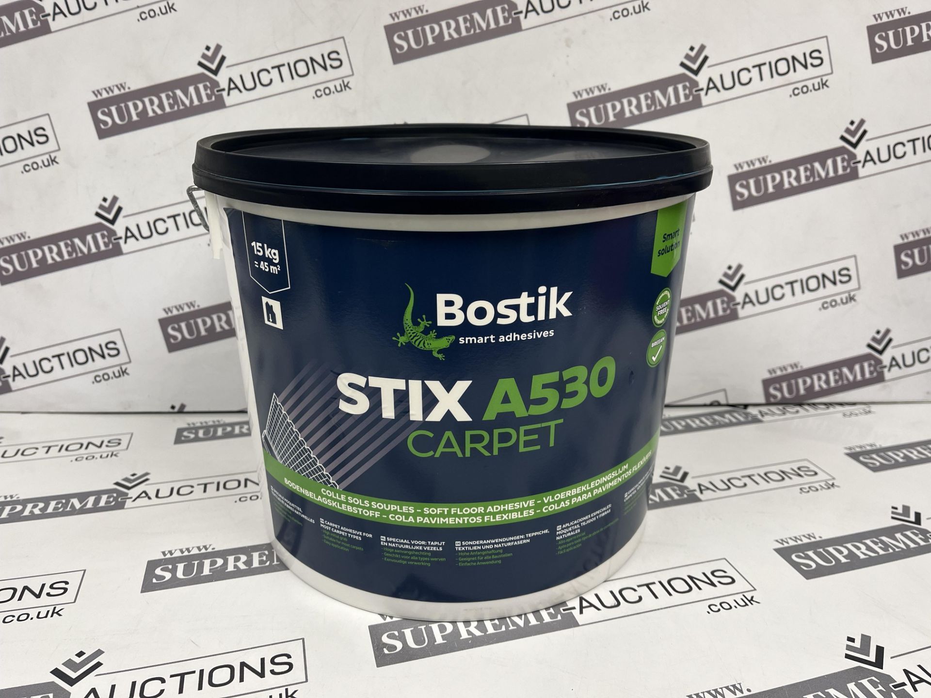 6 X BRAND NEW BOSTIK STIX A530 CARPET SOFT FLOOR ADHESIVE 15KG R4-6