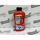 30x BRAND NEW VIGOR BATHROOM DRAIN CLEANER-GEL 1LTR R9-8. Dissolves persistent hair & soap