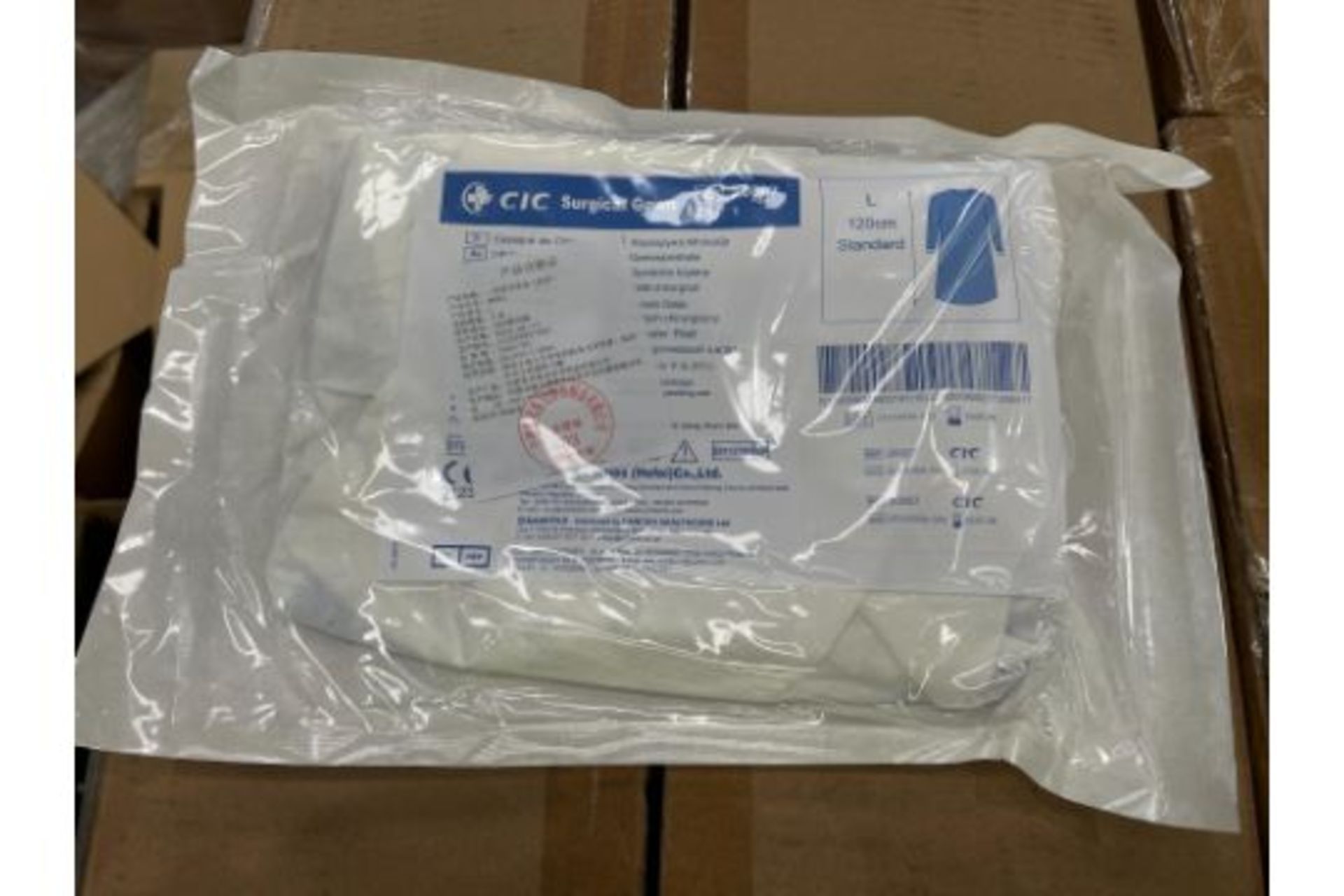 TRADE PALLET TO CONTAIN 750x BRAND NEW CIC Surgical Gowns. SIZE LARGE