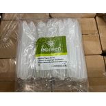 TRADE PALLET TO CONTAIN 1310x BRAND NEW EGREEN Packs Of 100 Reusable Clear Plastic Knives