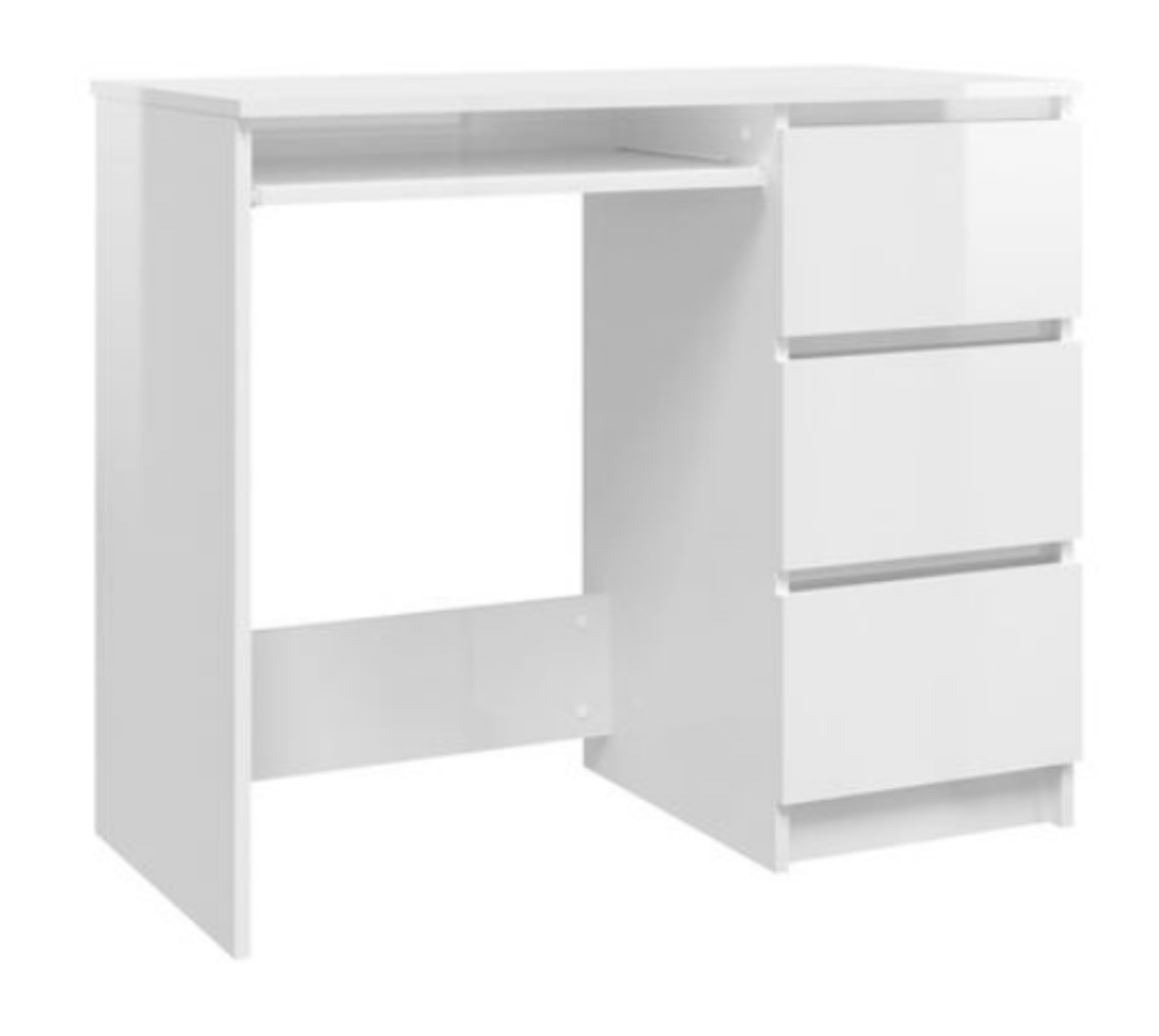 vidaXL Desk High Gloss White (R49)Anchor your office area or living space in an understated style