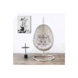Trade Lot 4 x Luxury Garden Rattan Hanging Egg Chair with Stand. Give yourself a private seat to sit