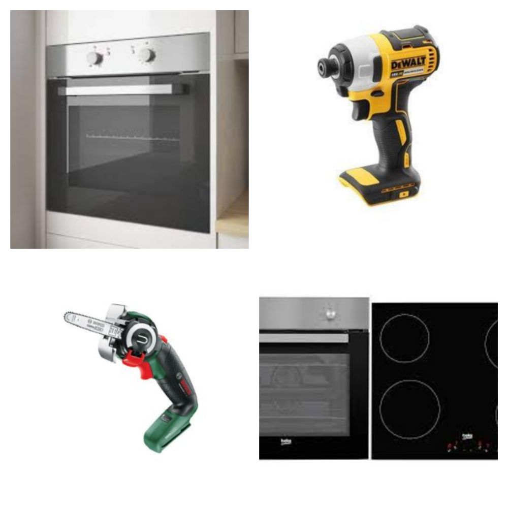 Built In Ovens, Hobs, Makita Tools, Jigsaws, Vacuums, Flymo, Ryobi Kits, Numatic George Vacuum, Pressure Washers, Lay-z-spas & More!