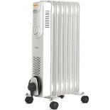 (4/155)7 Fin 1500W Oil Filled Radiator - White - PW. Keep cold chills at bay with a little help from