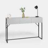 Oslo Grey Console Table. - PW. In a sleek grey colour, the Oslo console suits any home, décor or