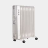 11 Fin 2500W Oil Filled Radiator - White. - S2BW. The radiator is equipped with fantastic safety