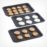 4 x Set of 3 Oven Trays. - PW. This handy set comprises oven trays in three different sizes: Small -