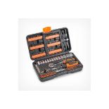 130pc Socket + Bit Set. - BW. Made from hardwearing chrome vanadium, with over a hundred screwdriver