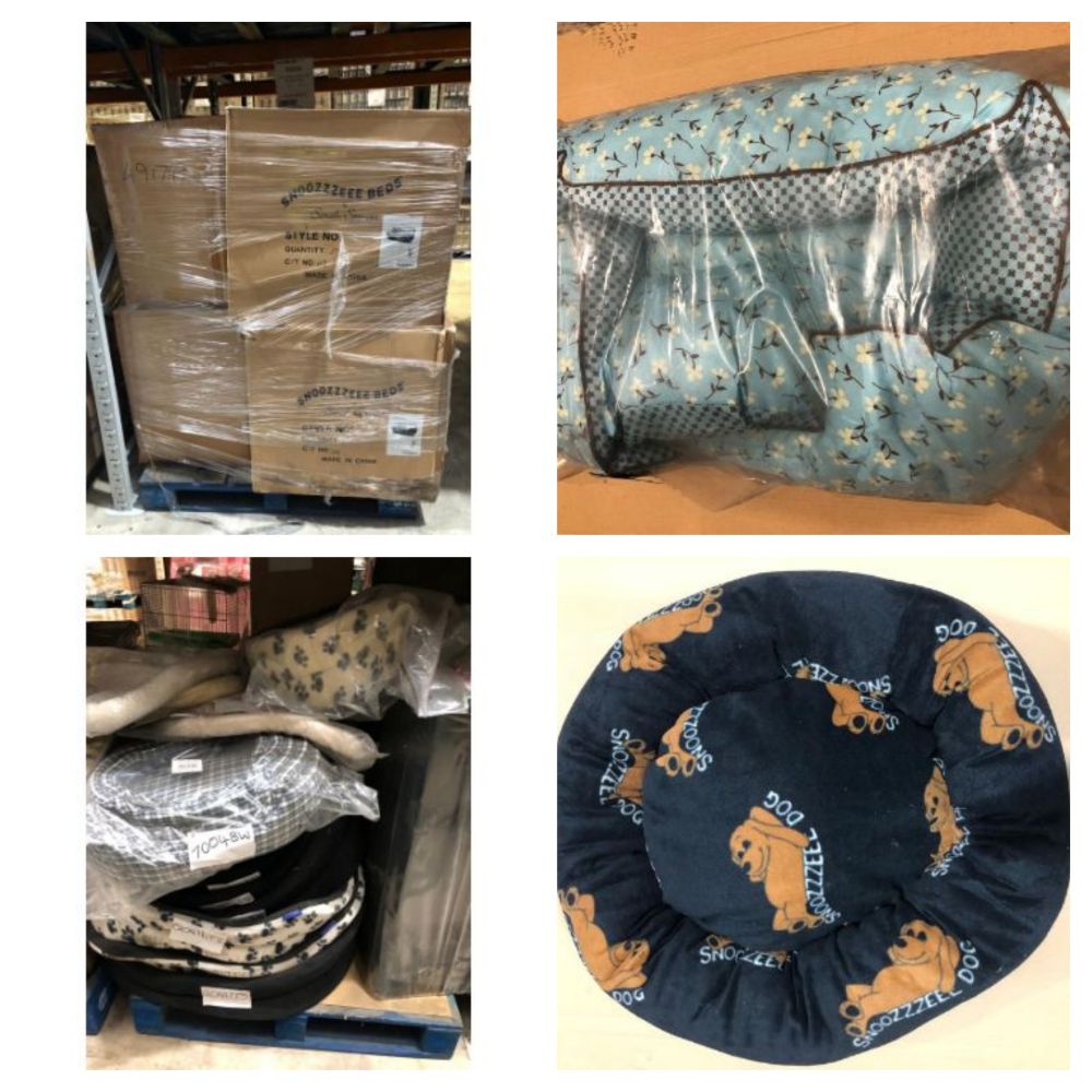 Liquidation of Pet Beds & Pet Products - Sold as Full Loads & Pallet Lots - Delivery Available - 158 Pallets - Huge Re-Sale Potential!