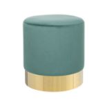 Velvet Pouffe Green. -SR25. Add a bit of luxury to your home with this accent pouffe. Thanks to