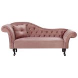 Lattes Mink Left Hand Chaise Lounge Velvet. - SR25. RRP £439.99. This classic chaise lounge is the