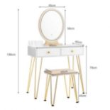 Dressing Table with Vanity Mirror and Stool